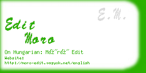 edit moro business card